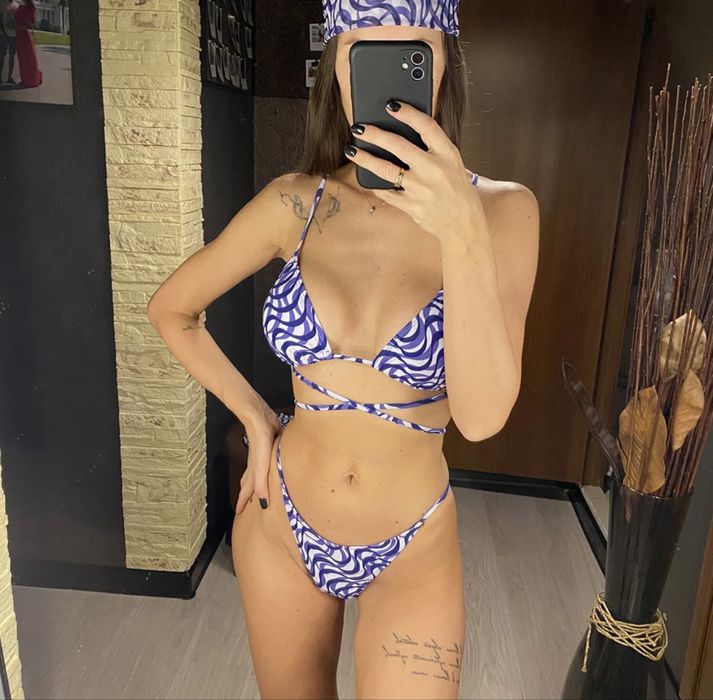 Бански от 4 части в лилаво