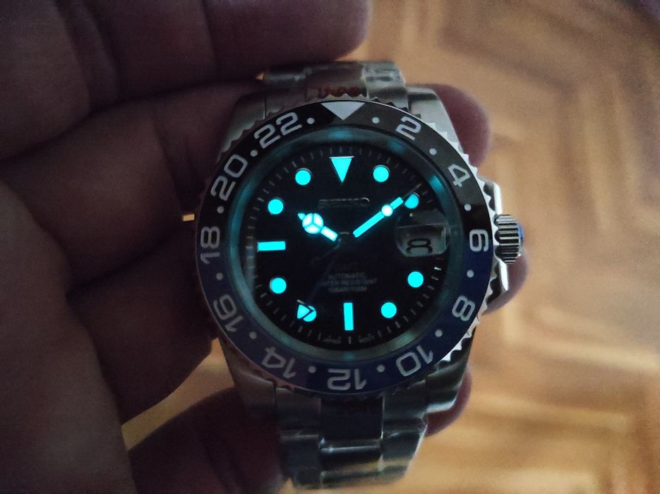 Seiko GMT mod  Сейко Batman