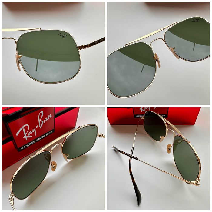 Ray Ban RB3561 Gold Green G15 Aviator 57-17 като нови