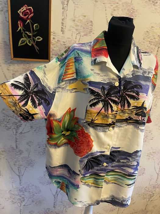 Camasa dama retro/elegant/plaja 100% vascoza marimea XL