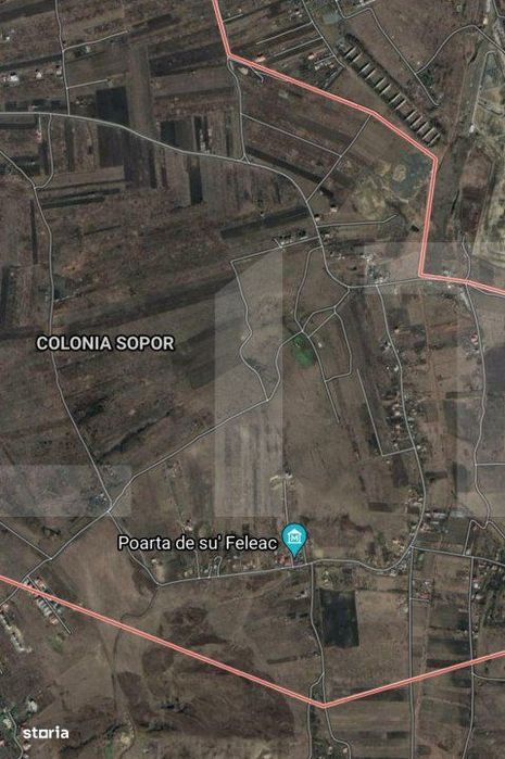 Teren intravilan 1072.5 mp Colonia Sopor, front de 46 ml la drum priva