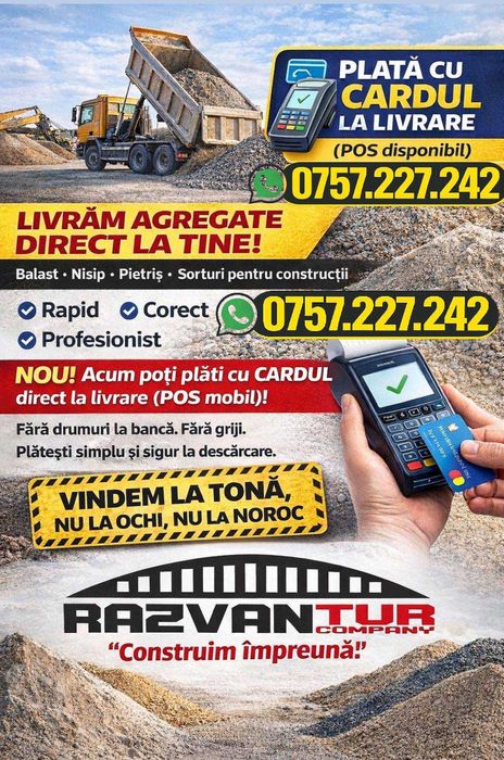 Balast iasi, Amestec sort cu nisip 0-16mm pentru beton, nisip iasi,