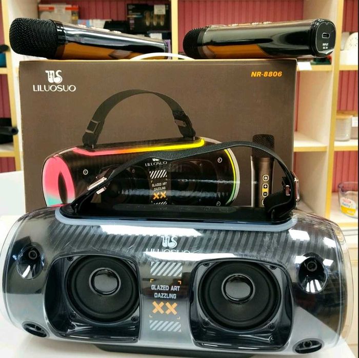 Тонколона караоке LILUOSUO NR-8806 с 2 микрофона
