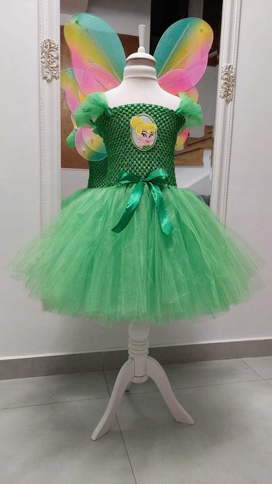Rochita TUTU verde Zana Clopotica carpace Tinker Bell serbare carnaval