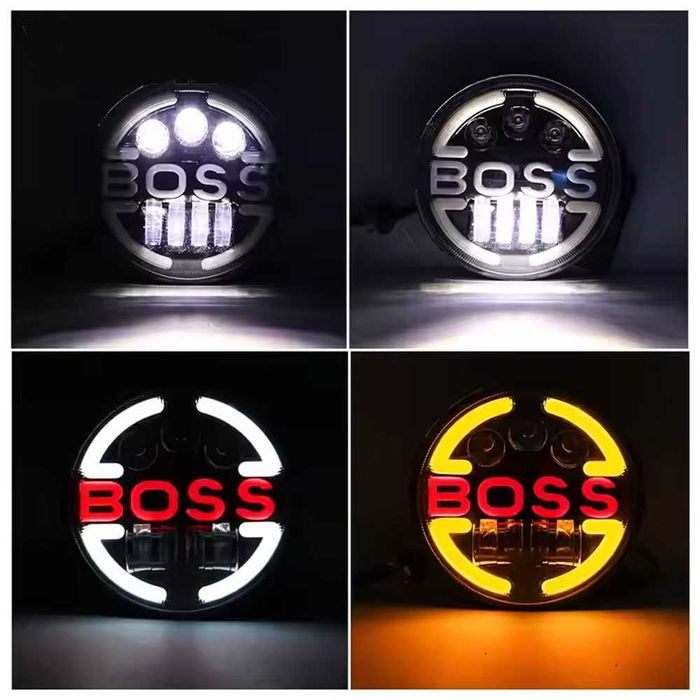 НОВ МОДЕЛ BOSS 200W 7 Инчови Диодни Фарове за Lada Niva Jeep Wrangler