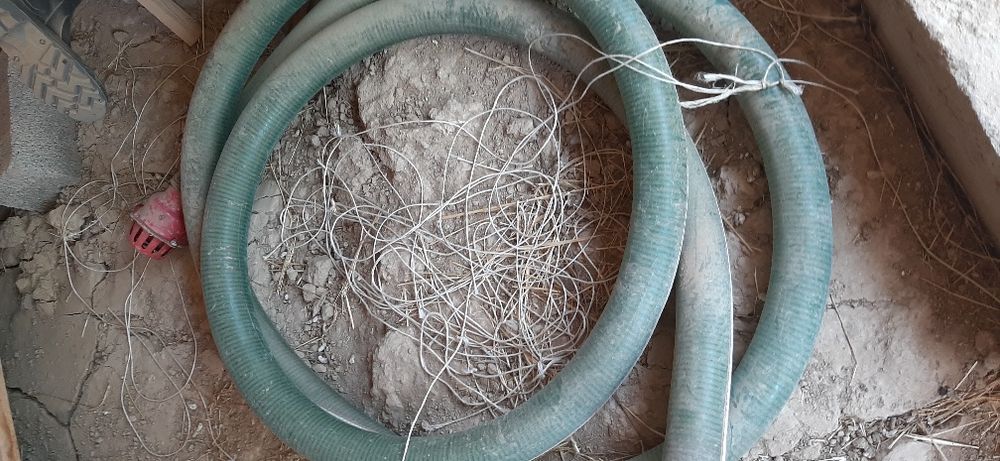 Мотопомпа дизельная 80. Армированный шланг. Пожарная рукова