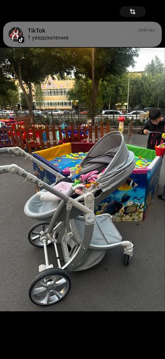 Коляска  серая ТЕКнОм 30000