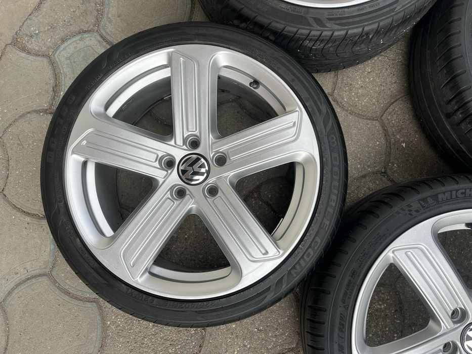 Jante aliaj 5x112mm, anvelope vara 225/40 R18, VW Golf 5/6/7/8 Touran Eos Jetta, Seat, Skoda, Audi A3