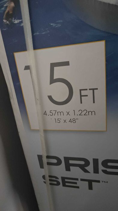 Piscină Intex 15 ft (4.57m x 1.22m) – cu scară + folie termică