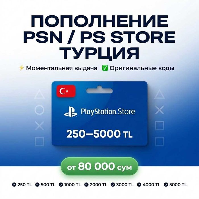 Пополнение PSN | PS Store Турция | Моментальная выдача