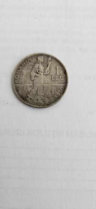 Moneda 1 leu  Carol 1 argint 1910