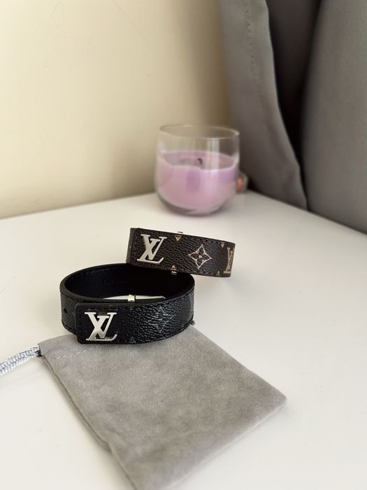 LV Луксозна Monogram гривна – Черна / Кафява – Топ модел