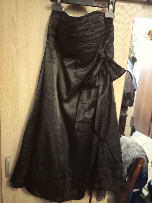 Rochie eleganta satin neagră