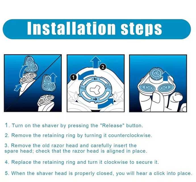 Комплект нови ножчета за електрическа самобръсначка PHILIPS
