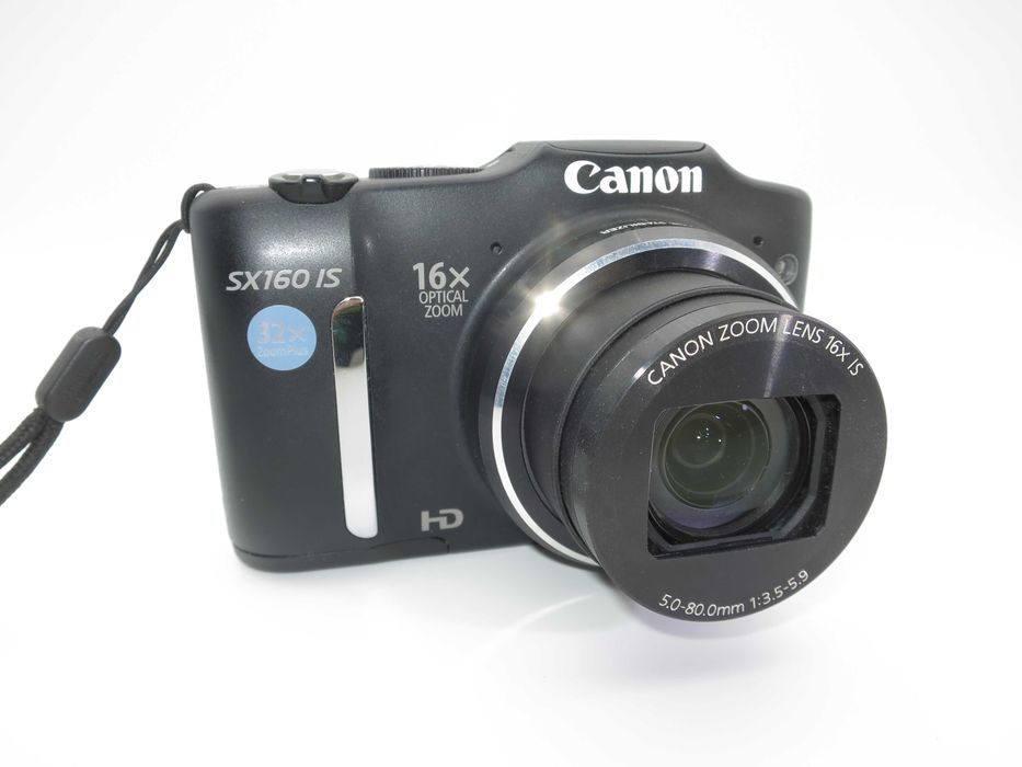 Canon SX160 компактен цифров фотоапарат с голям 16х оптичен зум, дигитална камера 16 MP, в отлично състояние, работи перфектно!