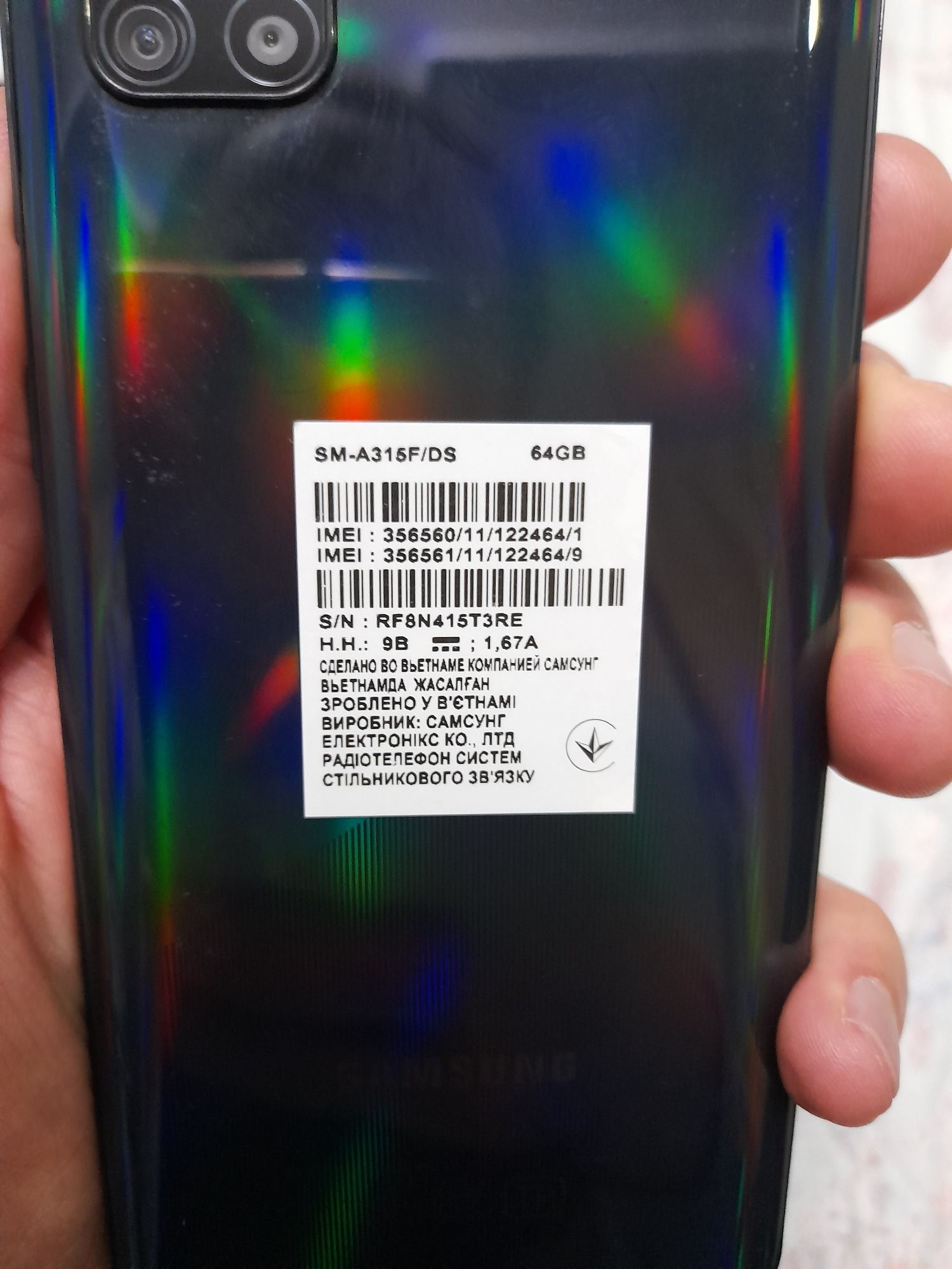 Samsung A31 64/4 ideal xolatda: 130 у.е. - Мобильные телефоны Эшангузар на  Olx