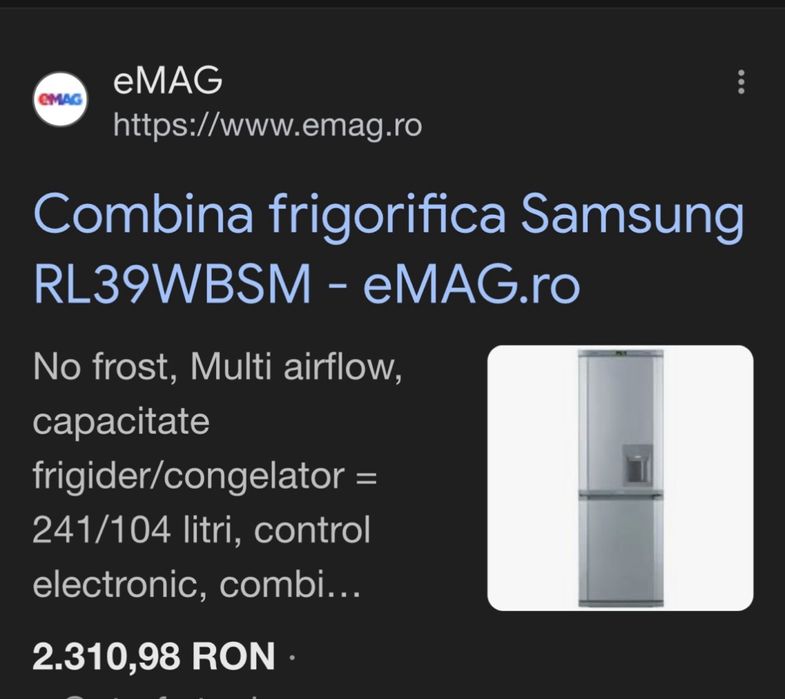 Combina frigorifica Samsung No Frost, Cool n’Cool