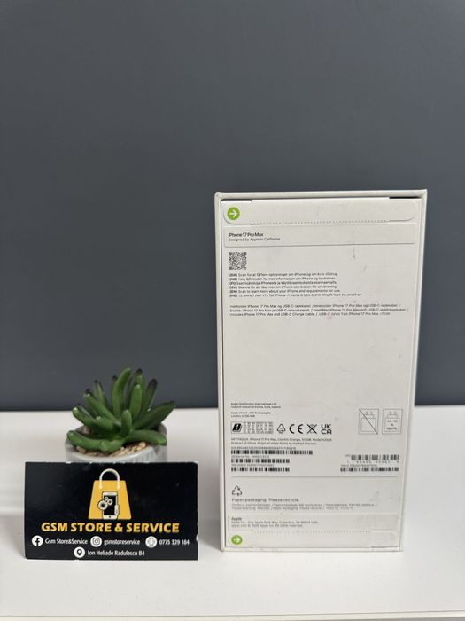 Iphone 17 Pro Max 512Gb Cosmic Orange Nou Sigilat 2 Ani Garantie Gsm Store&Service