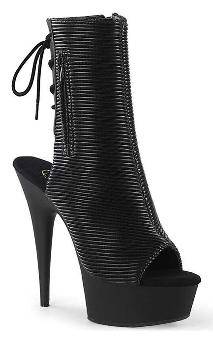 PantofI cu toc inalt Pleaser original  Peep Toe Lace Back Platform Ankle Boot  NOU