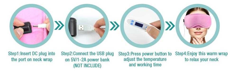 USB нагреваема маска за очи