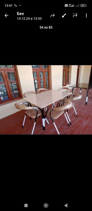 Стол стуллар сотилади 6 кишилик зудлик бн