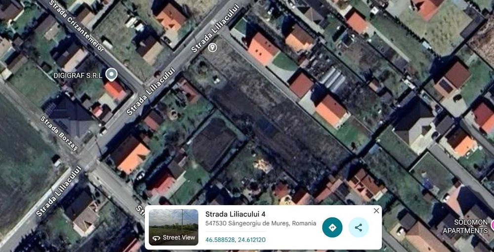 Teren intravilan de vânzare in Sângeorgiu de Mureș, 1300 mp