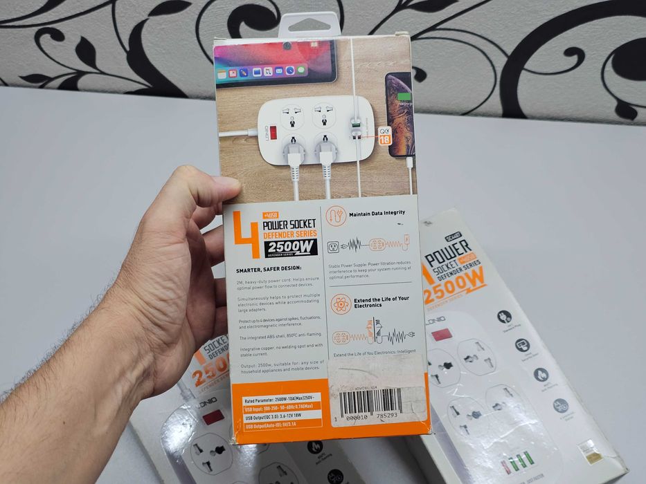 ПРОДАМ Сетевой фильтр Удлинитель LDNIO SC4407 (4xUSB порта/4x Розетки)