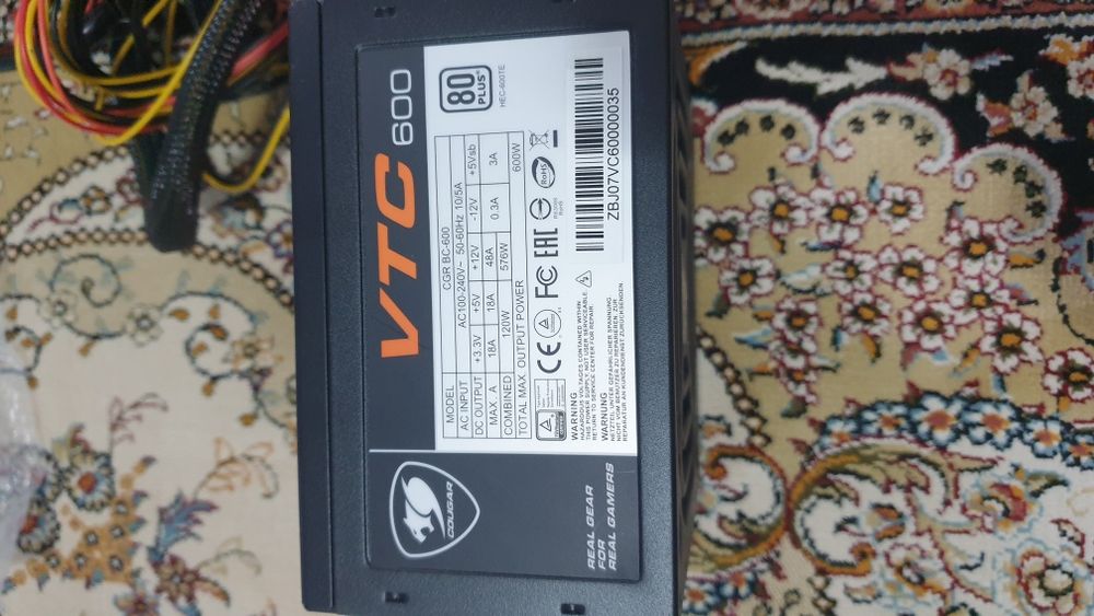 Блок питания Cougar VTC 600W (CGR BC-600) 80+