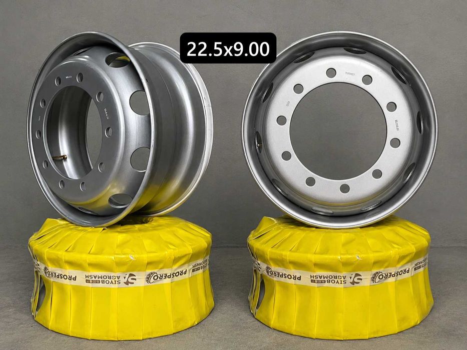 Yuk mashinalari uchun turli o‘lchamdagi diskalar 22.9x11.75, 22.5x9.00