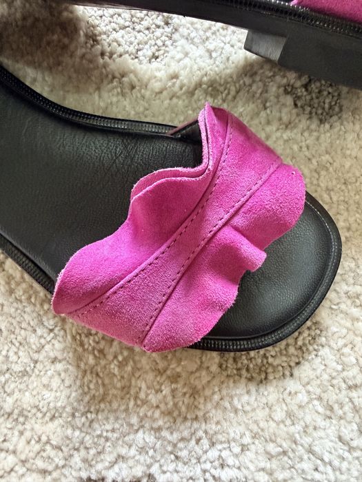 Sandale piele intoarsa Roz fucsia benvenuti nr.36