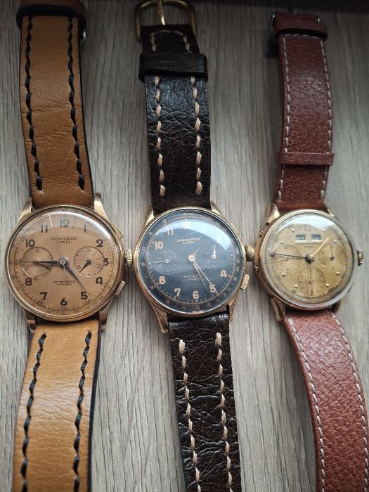 Chronographe suisse,pronto,certina toate de aur