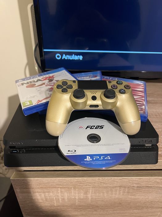 Vand PS 4 cu 4 jocuri si un controller Medgidia • OLX.ro