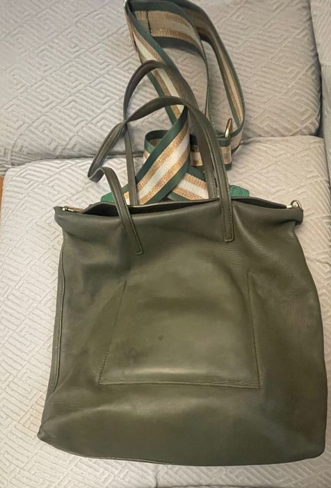 Дамска чанта Massimo Dutti естествена кожа