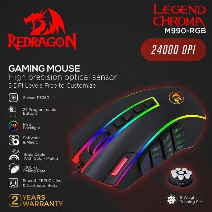 Програмируемая мышка/мышь Redragon Legend Chroma