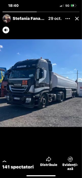 Daf cu remorca si iveci ADR