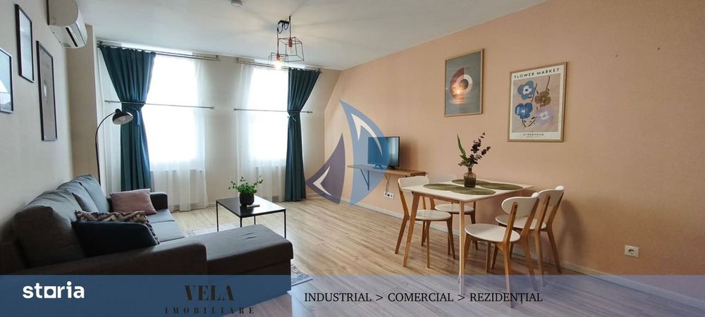 Ap. 2 cam, semicentral, cladire noua, mobilat/utilat