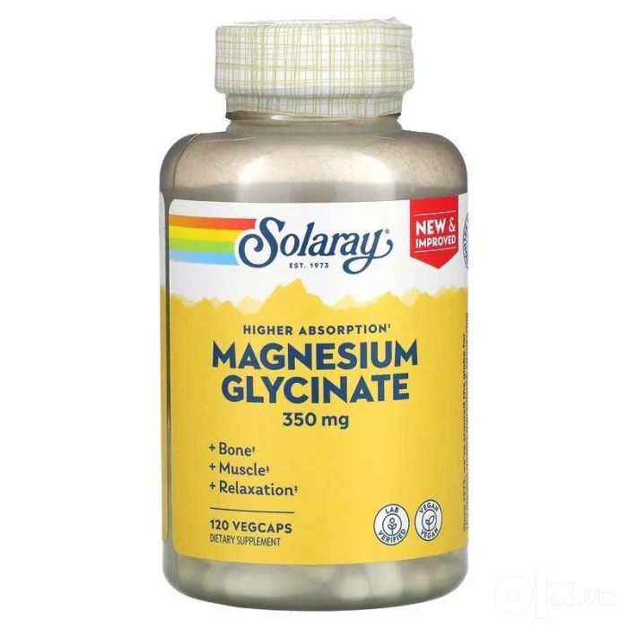 SOLARAY MAGNESIUM GLYCINATE Америка Оригинал Доставка по Узбекистану