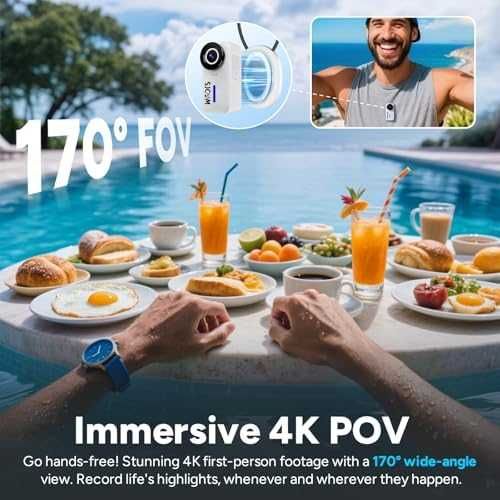 Нова Водоустойчива 4K камера с 6-осна стабилизация 64GB памет зуум