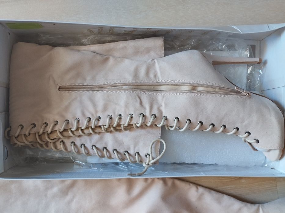 Ботуши чизми цвят пудра