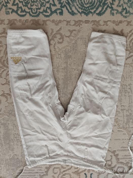 Кимоно 145см Адидас золотой