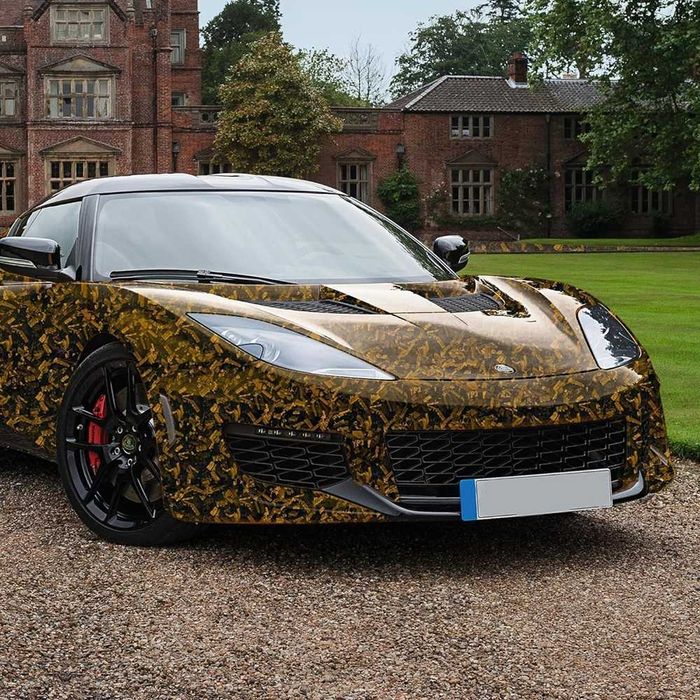 Висококачествено фолио Кован Carbon Gold за автомобил - 152х100см