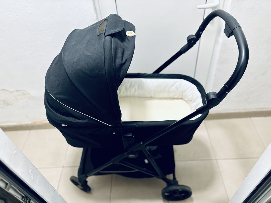 Carucior 3 in 1 Chicco Seety si scaun auto Chicco cu baza Iso-fix