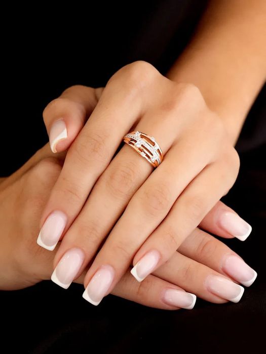 Кольцо позолота 585RG для женщин и девушек медицинский сплав