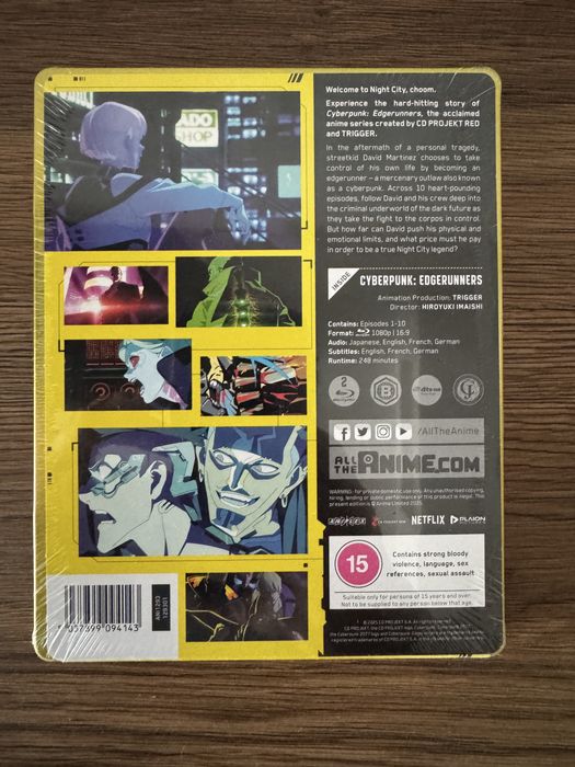 Miniseria Cyberpunk Edgerunners Steelbook Blu-ray FARA subtitrare RO NOU SIGILAT