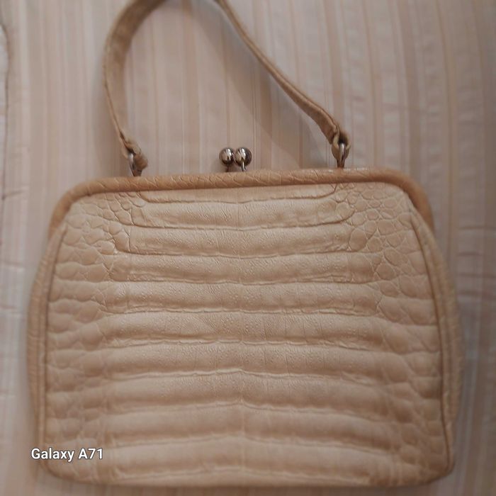 Geanta piele Crocodil Vintage anii 50-70