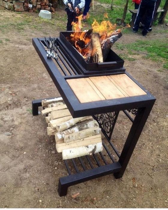 Мангал лофт металл