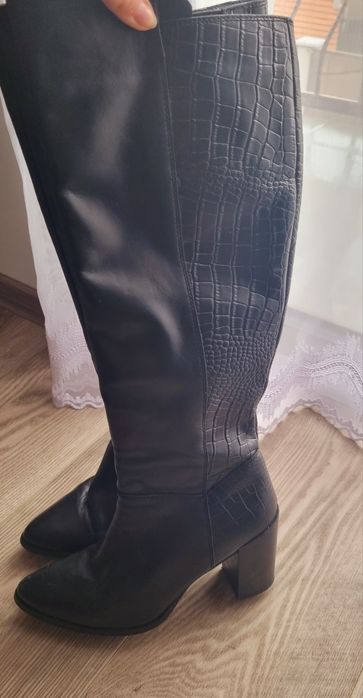 Cizme piele toc gros  Faith 39