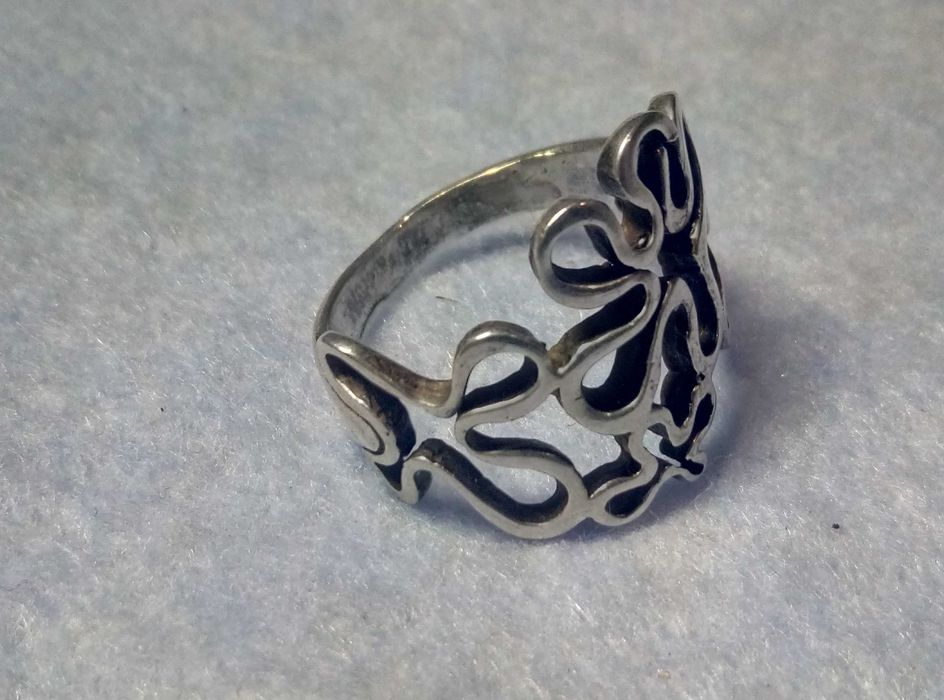 Ажурен Бутиков Флорален СРЕБЪРЕН ПРЪСТЕН - Сребро 925