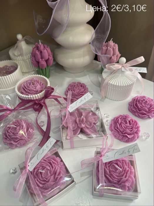 Ароматни натурални свещи и вечни букети за всеки повод