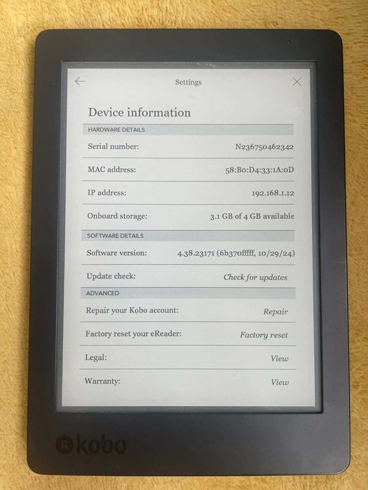 електронен четец Kobo Aura 2